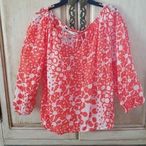 Coral Flowy Top